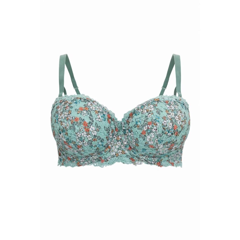 Victoria's Secret body by victoria Green floral lined bra size 34DD